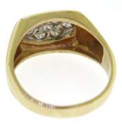 Gent's Cluster Yellow Gold Diamond Ring