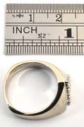 Unisex Triangle of Diamonds Ring