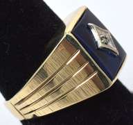 Bold Spinel & Diamond Ring in Yellow Gold