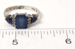 Sterling Silver Blue CZ Ring