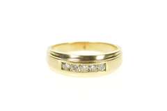 14K Yellow Gold 0.40 Ctw Men's Classic Diamond Wedding Band Ring