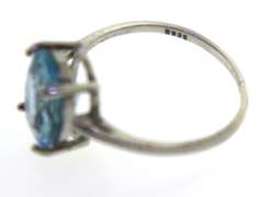Sterling Silver Opal And Pink Saphires Ring