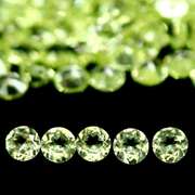 Brilliant 4.96ct set of matched diamond cut Peridot