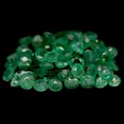 Rich emerald green 7.35ct 63pc emerald set