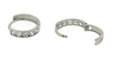 Cute White Gold CZ Baby Hggies Earrings
