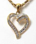 Sterling Silver Vermeil Heart Necklace