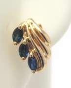 Beautiful Sapphire Leaf Style Earrings