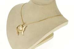 14K Yellow Gold 0.25 Ctw Diamond Inset Angelfish Statement Pendant/Pin