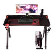 Gaming Desk R-Shaped Metal Frame 47 Inches