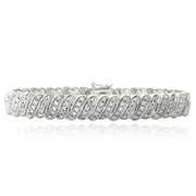 1ct Diamond Wave Link Tennis Bracelet