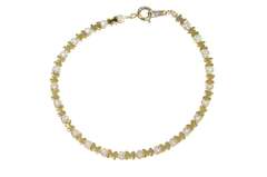 10K Yellow Gold Diamond Inset Mom Mother's Day Tennis Bracelet