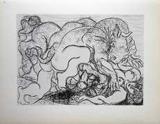 PABLO PICASSO, MINOTAUR ASSAULTING GIRL