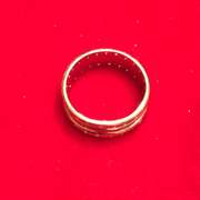 PLATINUM AND 18K GOLD DIAMOND WEDDING BAND