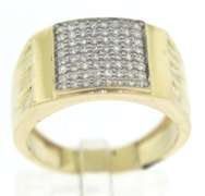 Gent's Yellow Gold Diamond Ring