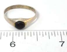 Sterling Silver Black Stone Ring