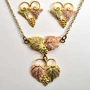 Black Hills Gold Pendant & Earring Suite