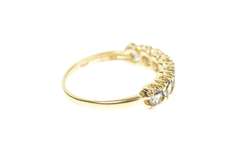 10K Yellow Gold Seven Stone Classic Flourite Wedding Band Ring