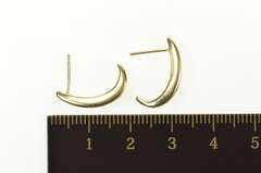 10K Yellow Gold Channel Graduated Ruby Diamond Semi Hoop Earrings