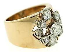 Gorgeous 1.50ctw Retro Cluster Diamond Ring