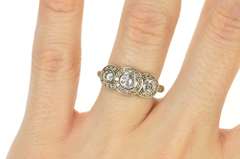 14K White Gold 1.00 Ctw Round Diamond Halo Effy Engagement Ring