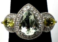 Colorful Quartz Ring in Sterling Silver