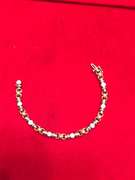 14K WHITE AND YELLOW GOLD DIAMOND BRACELET