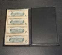 Uncut Sheet  of 4 $ 10 2006 Fed Reserve Notes