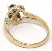 Gorgeous Pear Sapphire and Diamond Accent Ring