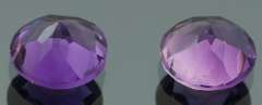 Glittering grape purple 2.31ct 7mm Amethyst pair