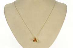 14K Yellow Gold Syn. Citrine Scalloped Slide Bracelet Charm/Pendant