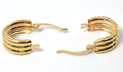 Segmented Hoop Earrings in 14KT Yellow Gold