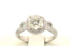 14k gold ladies diamond engagement ring 1.50 carats