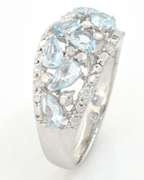 Captivating Aquamarine & Diamond Ring in Sterling Silver