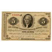 Nov 15 1862 Series 5 Cent Jersey Near  Note