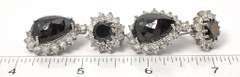 Stunning Black and White Diamond Earrings in 14KT White Gold