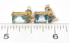 Sterling Silver Vermeil Blue Topaz Earrings