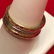 PLATINUM AND 18K GOLD DIAMOND WEDDING BAND