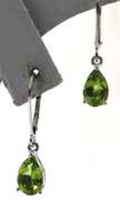 Sterling Silver Peridot Drop Earrings