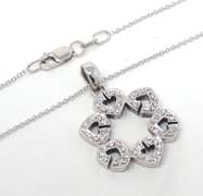 Dazzling Open Heart Diamond Accent Circle Necklace