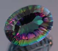 Rainbow color 19.37ct concave cut Mystic Quartz