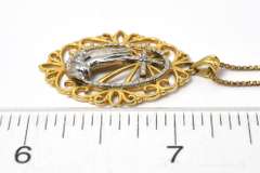 Sterling Silver Vermeil Praying Hands Necklace