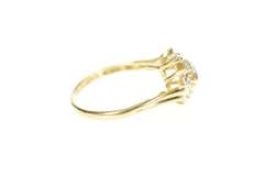 10K Yellow Gold Marquise Cubic Zirconia Diamond Wavy Ring