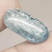 Uniquely picturesque 15.20ct Aquamarine cabochon