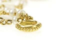 14K Yellow Gold Stephen Dweck Pearl Moonstone Fringe Necklace