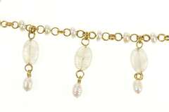 14K Yellow Gold Stephen Dweck Pearl Moonstone Fringe Necklace
