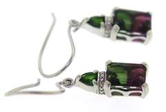 Sterling Silver Opal And Pink Saphires Ring