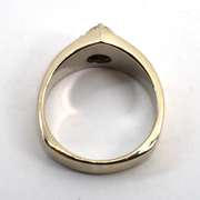 Unisex Triangle of Diamonds Ring