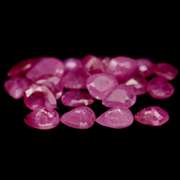 Heated only! 7.83ct reddish pink Ruby set