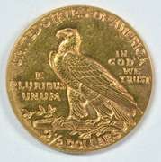 Scarce key date 1914-P US $2.50 Indian Gold Piece. Nice