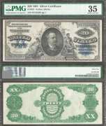 $20 1891 SILVER CERTIFICATE Fr. 322 DANIEL MANNING PMG Ch VF 35 Comment Free